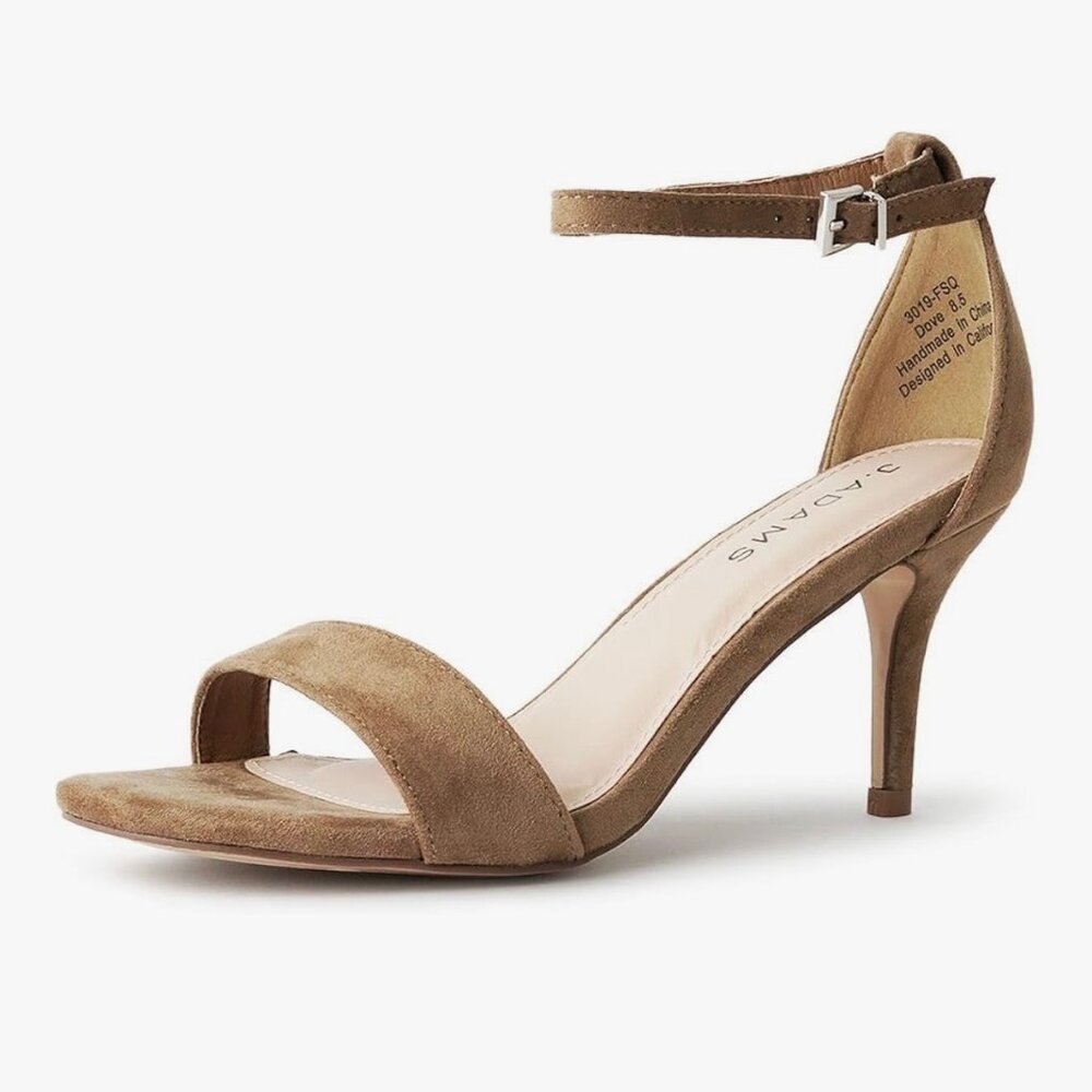 FREE W $30 PURCHASE | Dark Taupe Ankle Strap Heels | Stiletto | Size 9.5